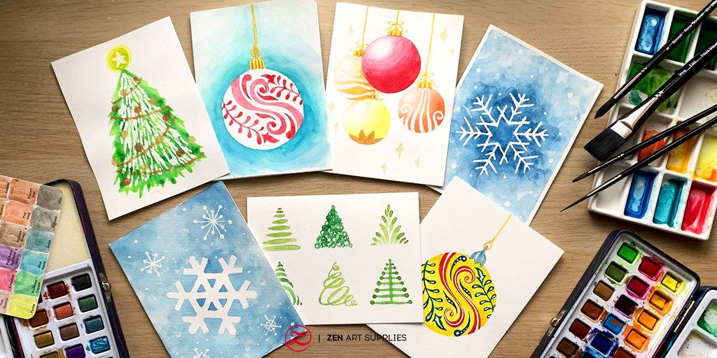 easy christmas card paintings