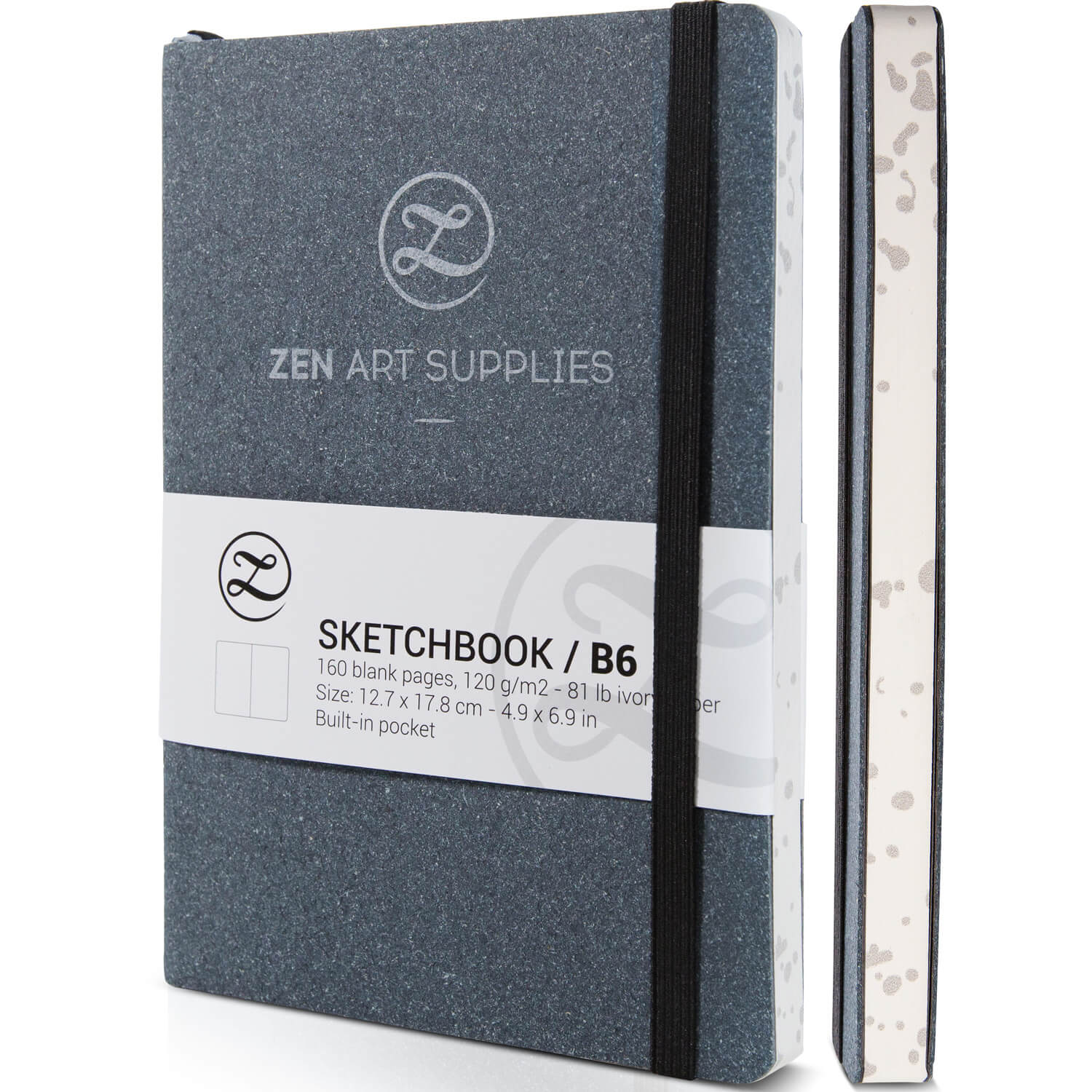 B6 Leather Cover Ivory Paper Sketchbook Journal (5x7
