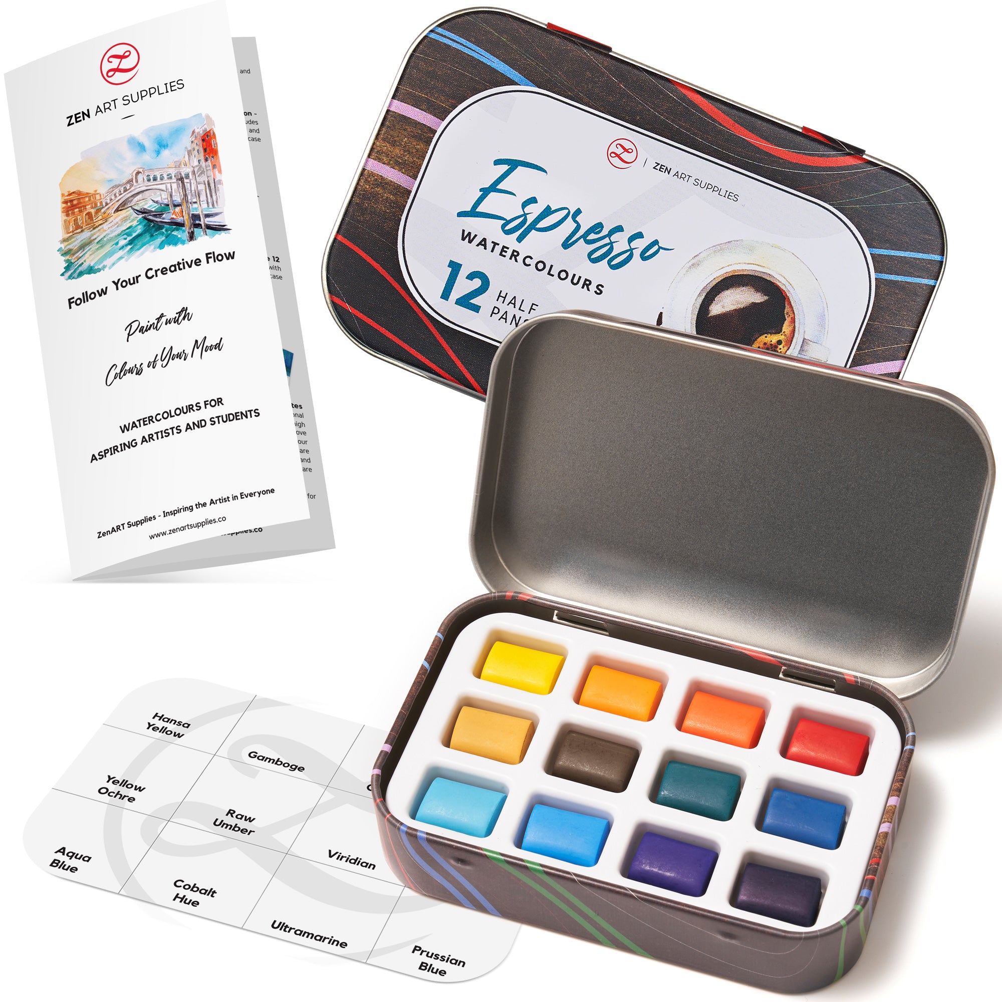 Watercolor Paint Set 25 Assorted Colors with 1 Water Brushes and Palette  Perfect Foldable Watercolor Field Sketch Set for Outdoor Painting Travel  Pocket Watercolor Kit